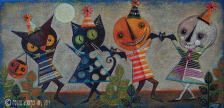 "They Danced by the Light of the Moon" 
2014, 10" x 24"